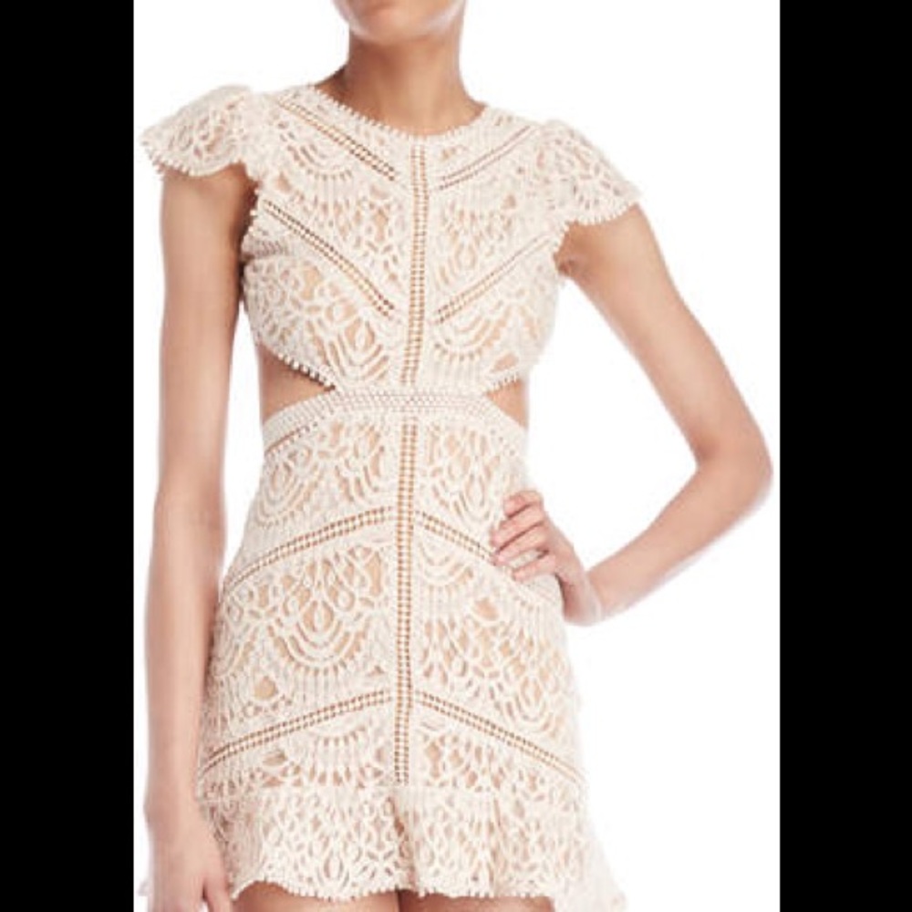 Signature 8 Cutout Lace White Dress